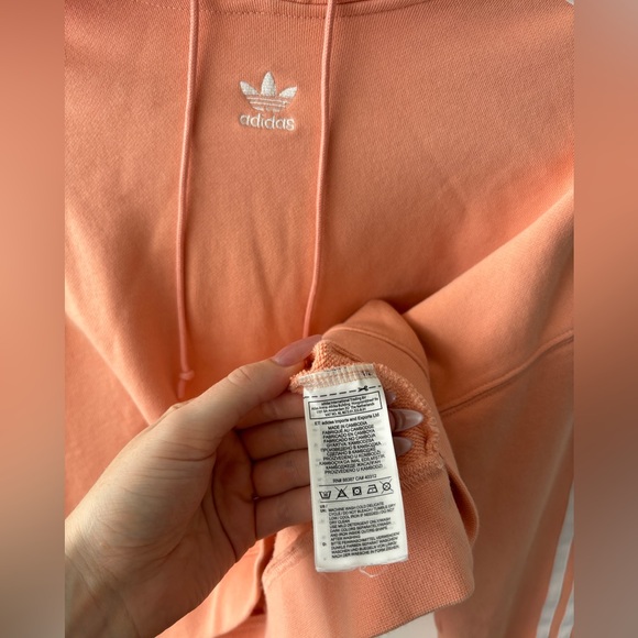 Pink Adidas Hoodie cropped women’s - Picture 4 of 6